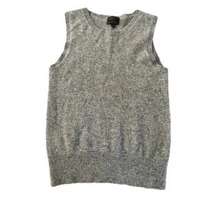 J. Crew 100% Italian Cashmere Dark Gray Sweater Vest Minimalist Women's Small